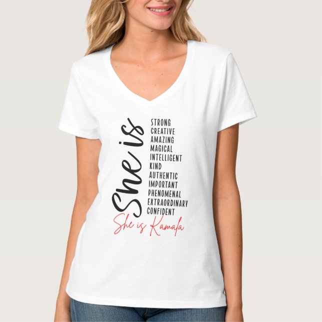 Gefährlich erzogen schwarze Frau sie ist Kamala 20 T-Shirt (Vorderseite)