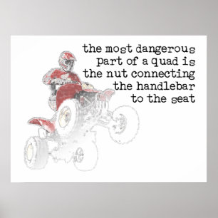 Gefährliche Nuss Quad ATV Geländedruck Poster Schi