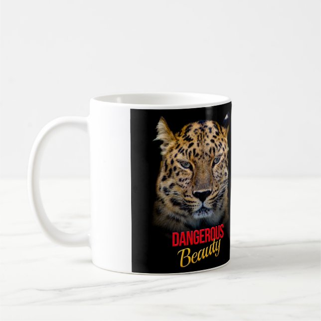 Gefährliche Schönheit - Leopard Tasse (Links)