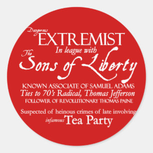 Gefährlicher Extremist: Art-Plakat des 18. Runder Aufkleber