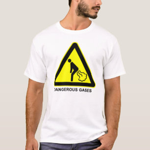 Gefährlicher Gas-Warnzeichen-T - Shirt