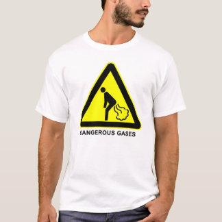 Gefährlicher Gas-Warnzeichen-T - Shirt