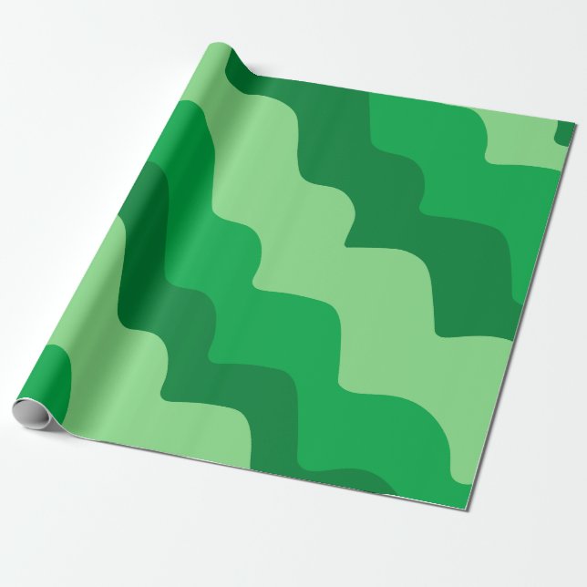 Gefälle der grünen Meereswellen Geschenkpapier (Ungerollt)