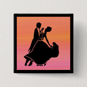 Gefälle tropischen Sonnenuntergang Tänzer Button