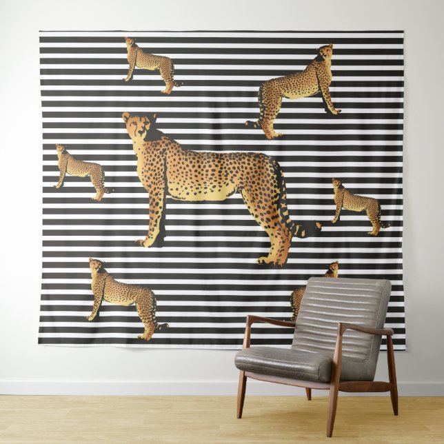 Gefälle und Streifen Wandteppich (Beispiel (Horizontal))