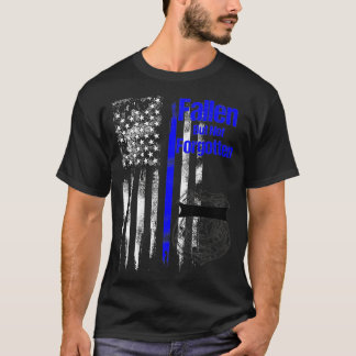 Gefallen, aber nicht vergessen Thin Blue Line Poli T-Shirt