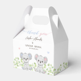 Gefallen Box für Koala Gender Reveal Party. Geschenkschachtel