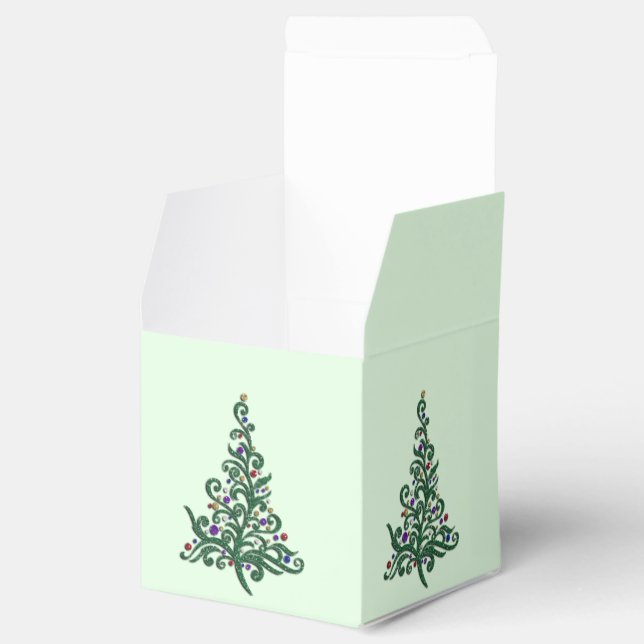 Gefallen/Geschenkboxen - Grüner Blühend Ferienbaum Geschenkschachtel (Geöffnet)