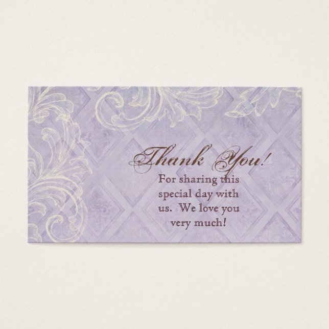 Gefallen Geschenkkarten - Lila Hydrangea Swirl Wed (Vorderseite)