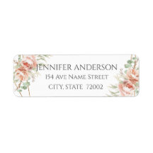 Gefallen Sticker Wedding Blush Rose