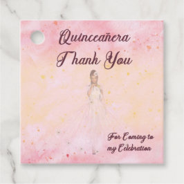 Gefallen Tag für Quinceanera Geschenkanhänger