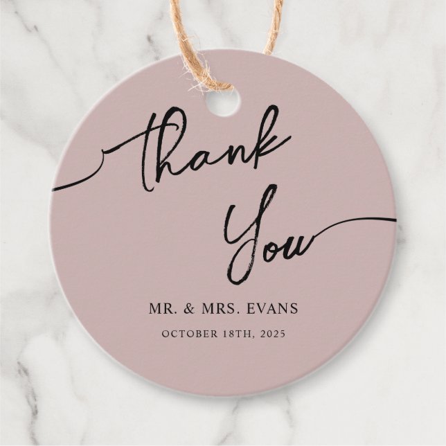 Gefallen Tags für Boho Wedding. Geschenkanhänger (Vorderseite)