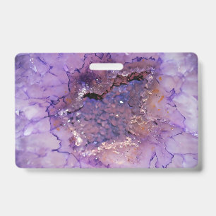 gefallene Amethyst-Geode Ausweis