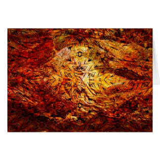 Gefallene Baum- und Fossilcollage - Karte