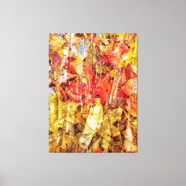 Gefallene Blätter Abstrakt Leinwanddruck (Vorderseite)