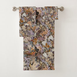 Gefallene Blätter Badhandtuch Set