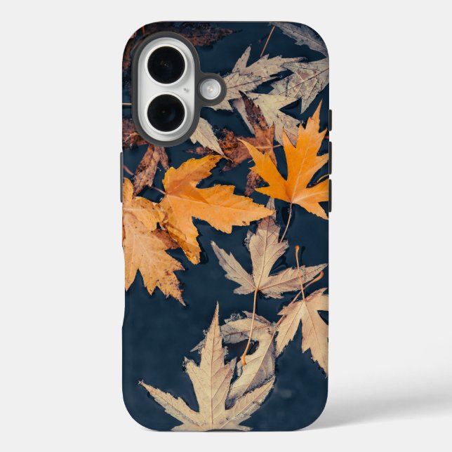 Gefallene Blätter iPhone 16 Hülle (Rückseite)