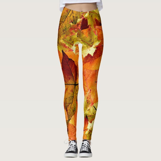 Gefallene Herbstleaves Leggings (Vorderseite)