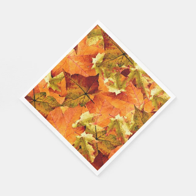 Gefallene Herbstleaves Serviette (Ecke)
