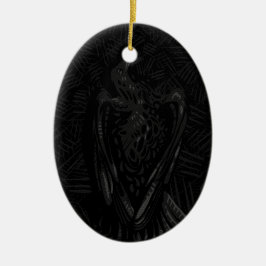 Gefallene Krähe Keramik Ornament
