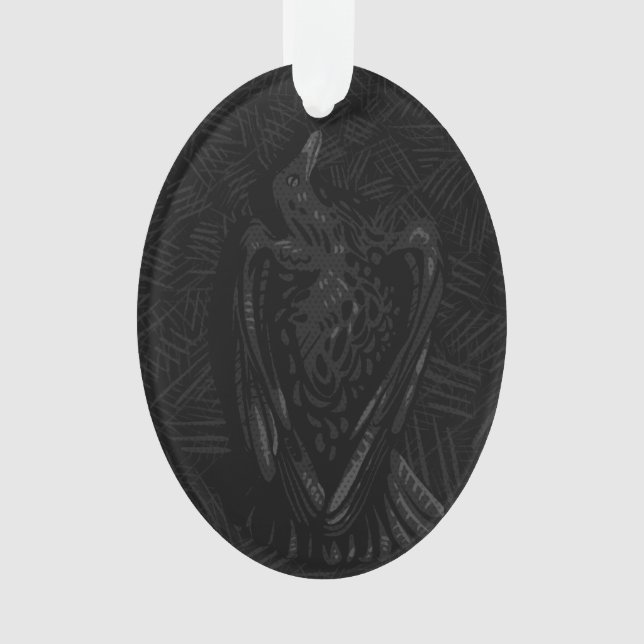 Gefallene Krähe Ornament (Vorderseite)