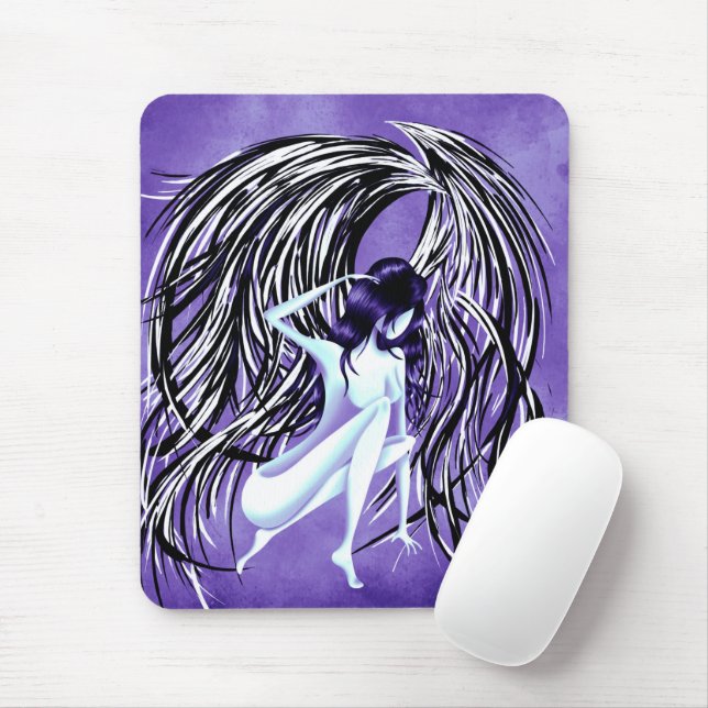 Gefallener Engel Midnight Blue  Mousepad (Mit Mouse)