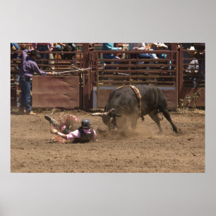 Gefallener Reiter ist im Begriff, seinen Poster