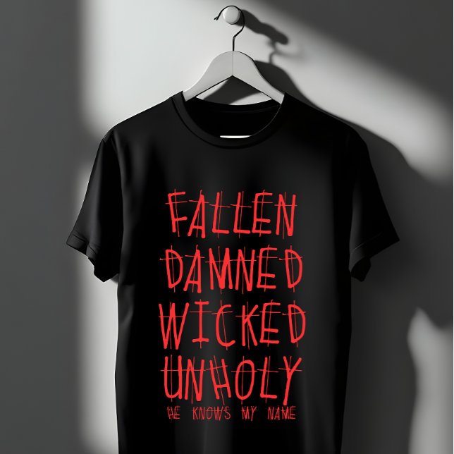 Gefallenes beschädigtes unheiliges religiöses Desi T-Shirt (Von Creator hochgeladen)