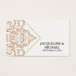 Gefällige Tags Damask Muster Swirl Gold