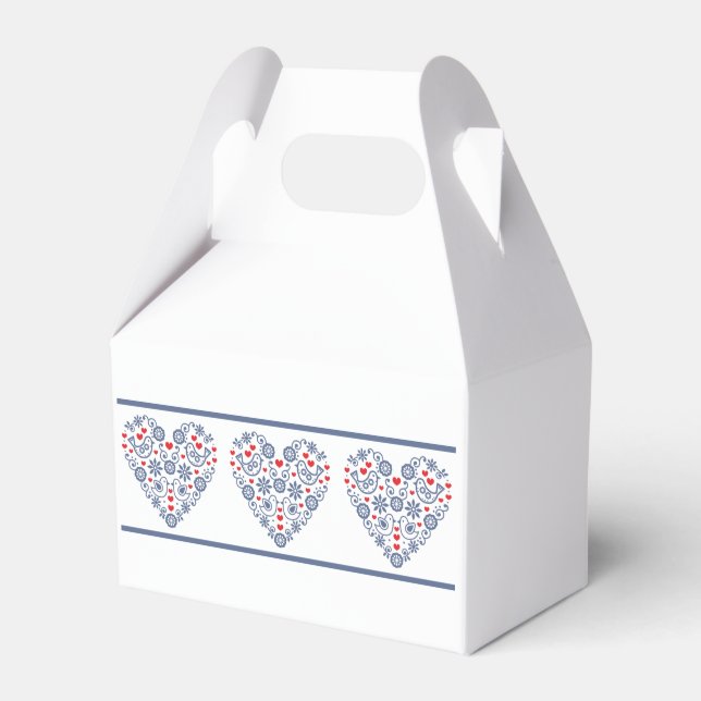Gefälligkeitsbox für traditionelle Volksherz Geschenkschachtel (Vorderseite)