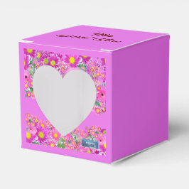 Gefälligkeitsbox Heart2(Rosa Blume Mix)RFPMDesign Geschenkschachtel
