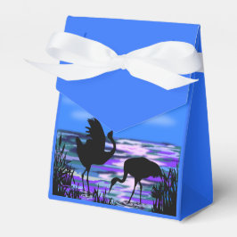 Gefälligkeitsbox mit Sunset Lake Cranes Birds Geschenkschachtel