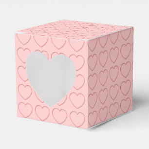 Gefälligkeitsbox - Red Wire Frame Heart on Pink Geschenkschachtel