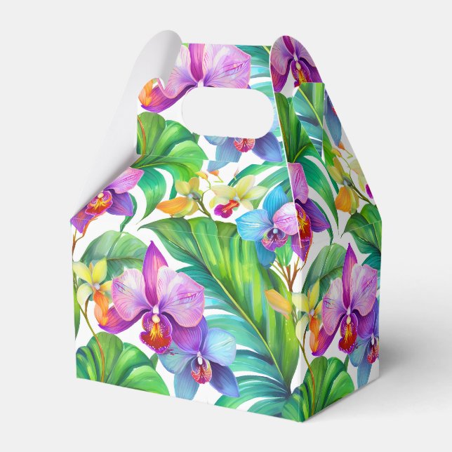 Gefälligkeitsboxen für tropische Orchideen Geschenkschachtel (Vorderseite)