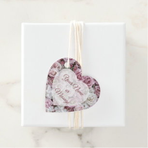 Gefälligkeitstags - Viktorianische Rose Collage Geschenkanhänger