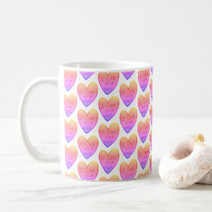 Gefällt mir, wie Ihr Gesicht Candy Hearts C Kaffeetasse