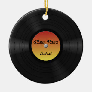 Gefälschte benutzerdefinierte Vinyl-Schallplatte Keramikornament