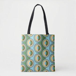 Gefaltene Blume: Retroblau-grün. Tasche