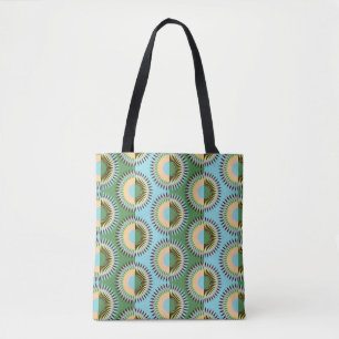 gefaltete Blume Sterne nahtlose Muster in Retroblu Tasche