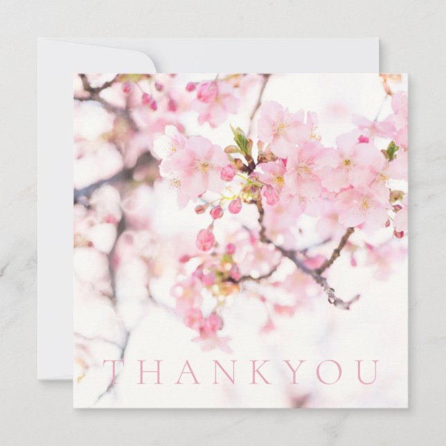 GEFALTETE DANKESKARTE: CHERRY BLOSSOM BRANCH DANKESKARTE (Vorderseite)