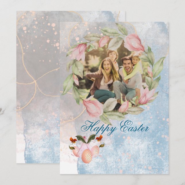 Gefaltete Feiertagskarte (Vorne/Hinten)