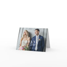 Gefaltete Foto-Hochzeit danken Ihnen