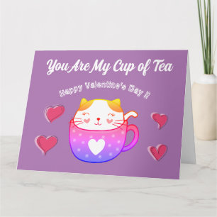 Gefaltete Grußkarte - du bist meine Tasse Tee Karte