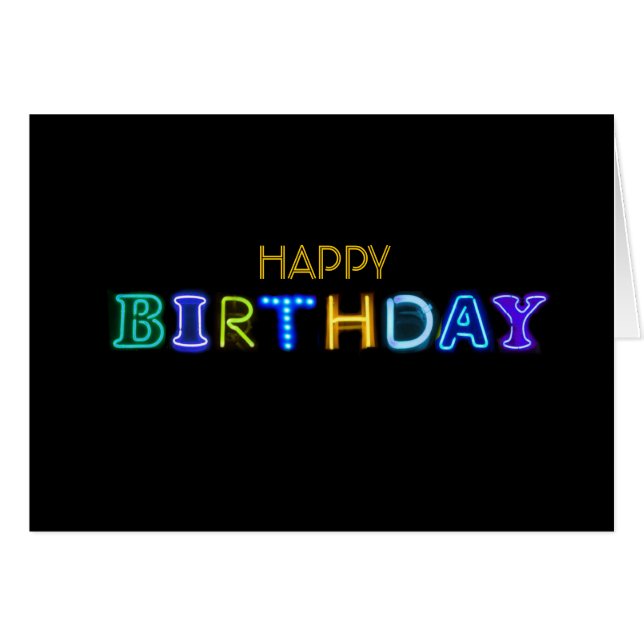 Gefaltete Karte Gruß ALLES GUTE ZUM GEBURTSTAG (Vorderseite (Horizontal))