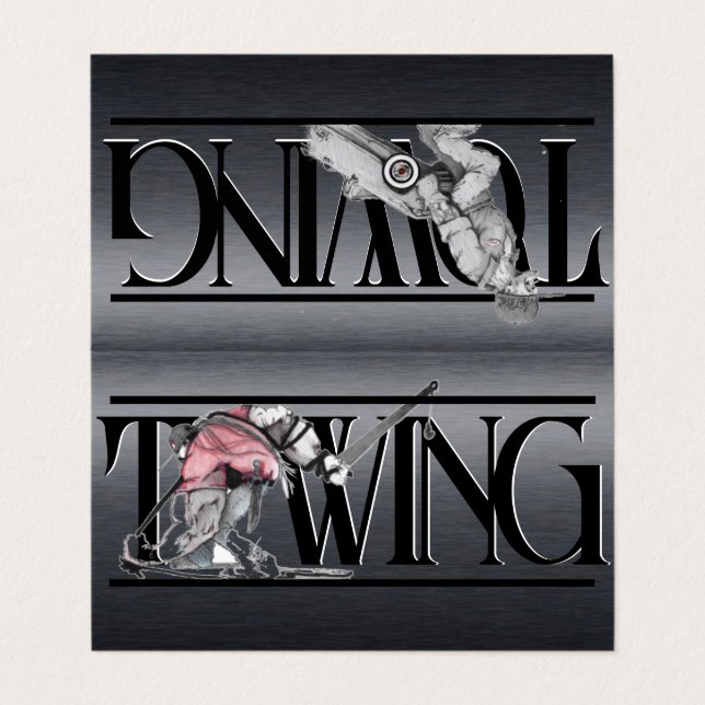 Gefaltete Visitenkarten (Außenseite Aufgefaltet)