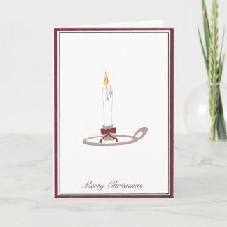 Gefaltete Weihnachtsgrußkarte (Kerze) Karte
