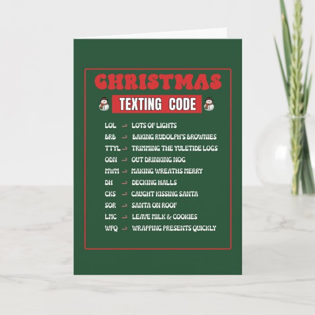 gefaltete Weihnachtskarte Feiertagskarte (Vorderseite)
