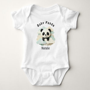 Gefaltetes Baby-Panda Süße Origami Baby Strampler