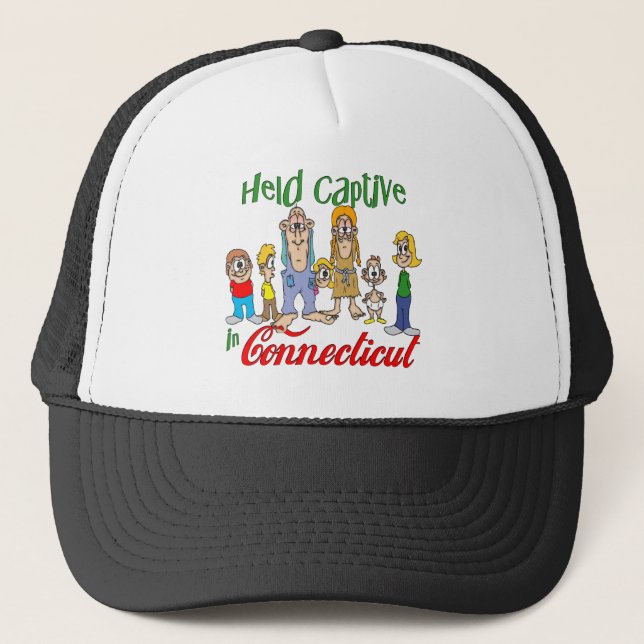 Gefangen in Connecticut Truckerkappe (Vorderseite)