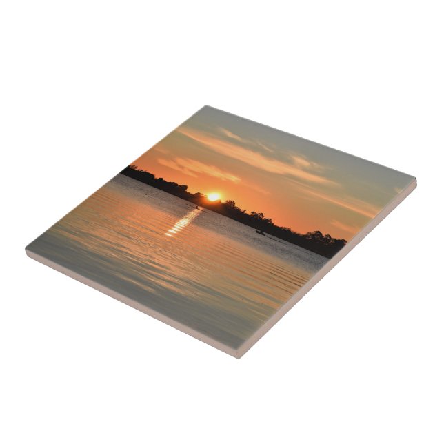 Gefangen in der Sunset Keramik Tile Fliese (Seite)